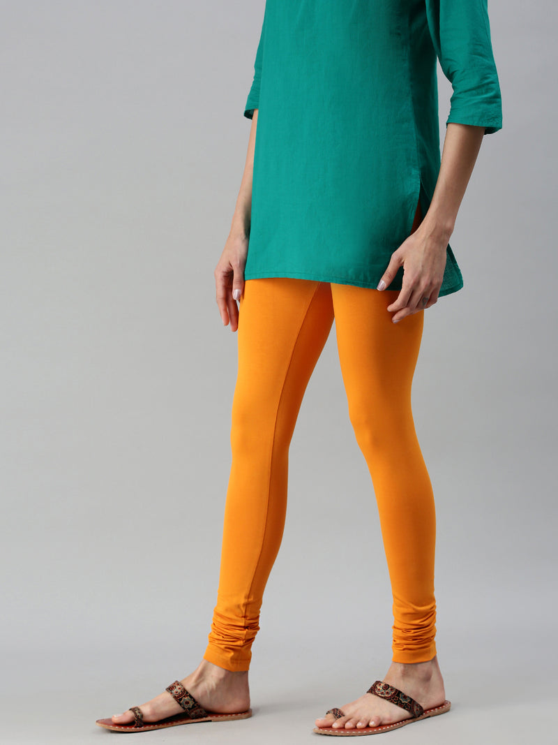 Dark Orange Ankle Length Premium Cotton Leggings for Women and Girls -  Walmart.com