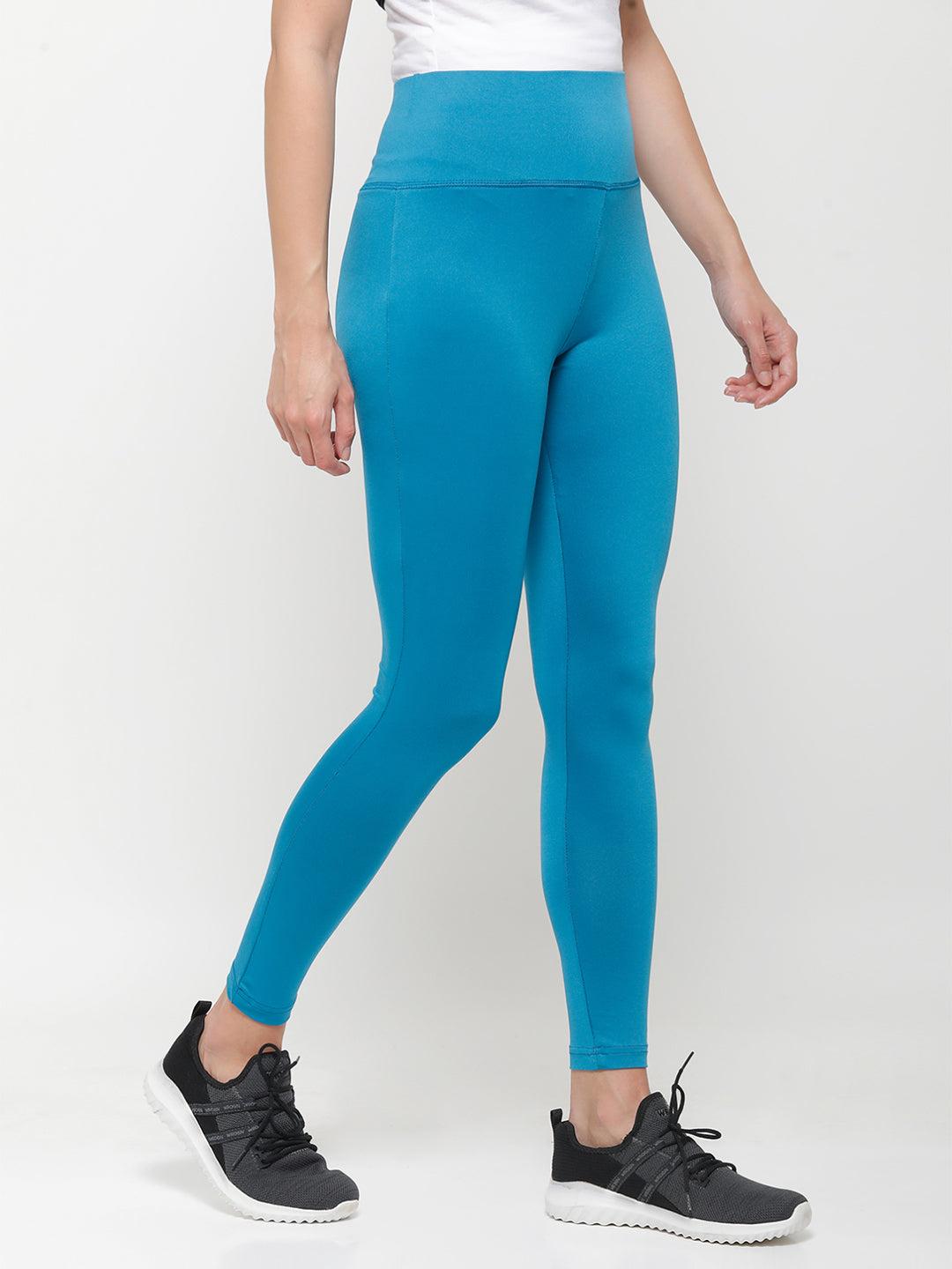 Buy Flex Fit Pocket-Free Gym Leggings for Women The bigbearstore! Turquoise  Blue at Amazon.in