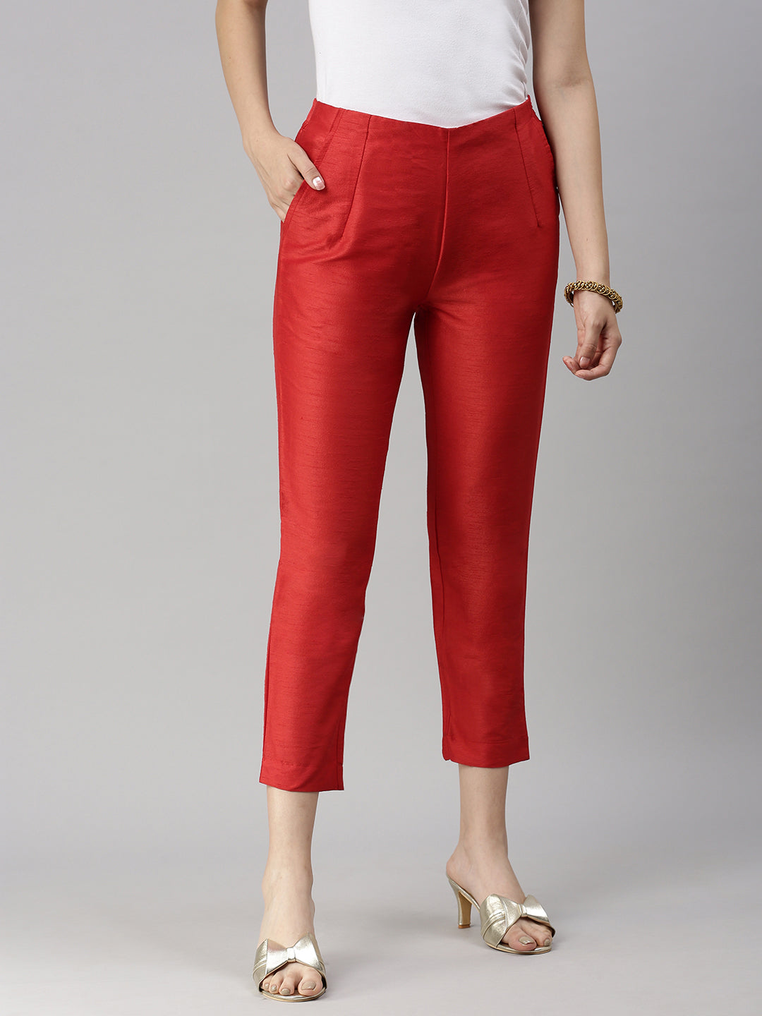Buy Red Trousers & Pants for Women by JAIPUR VASTRA Online | Ajio.com