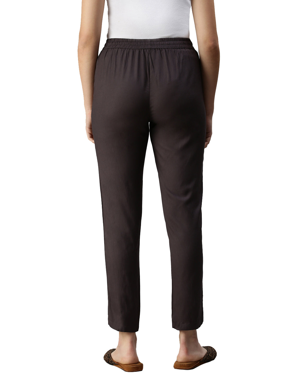 De Moza Ladies Straight Pant Dark Grey