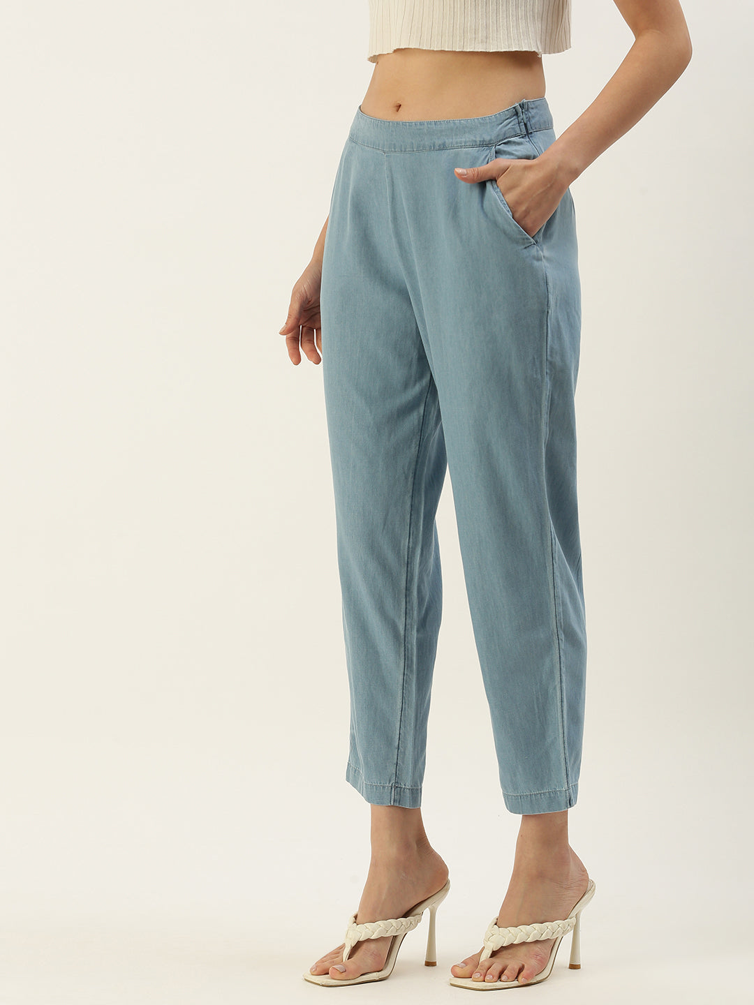 Regent Fit Single-Pleat Linen Trousers