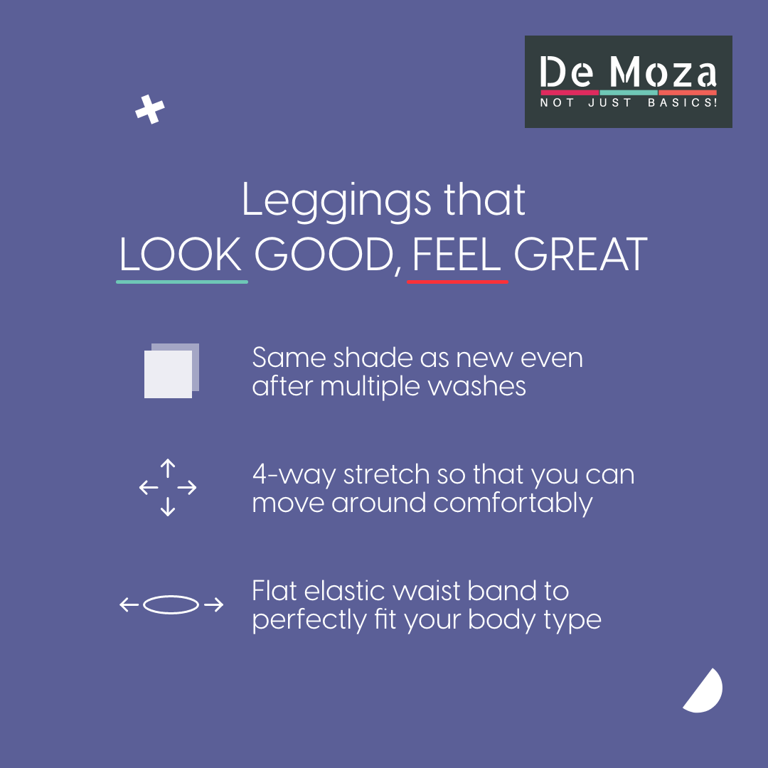 De Moza Women's Superior Ankle Length Leggings Solid Cotton Coral