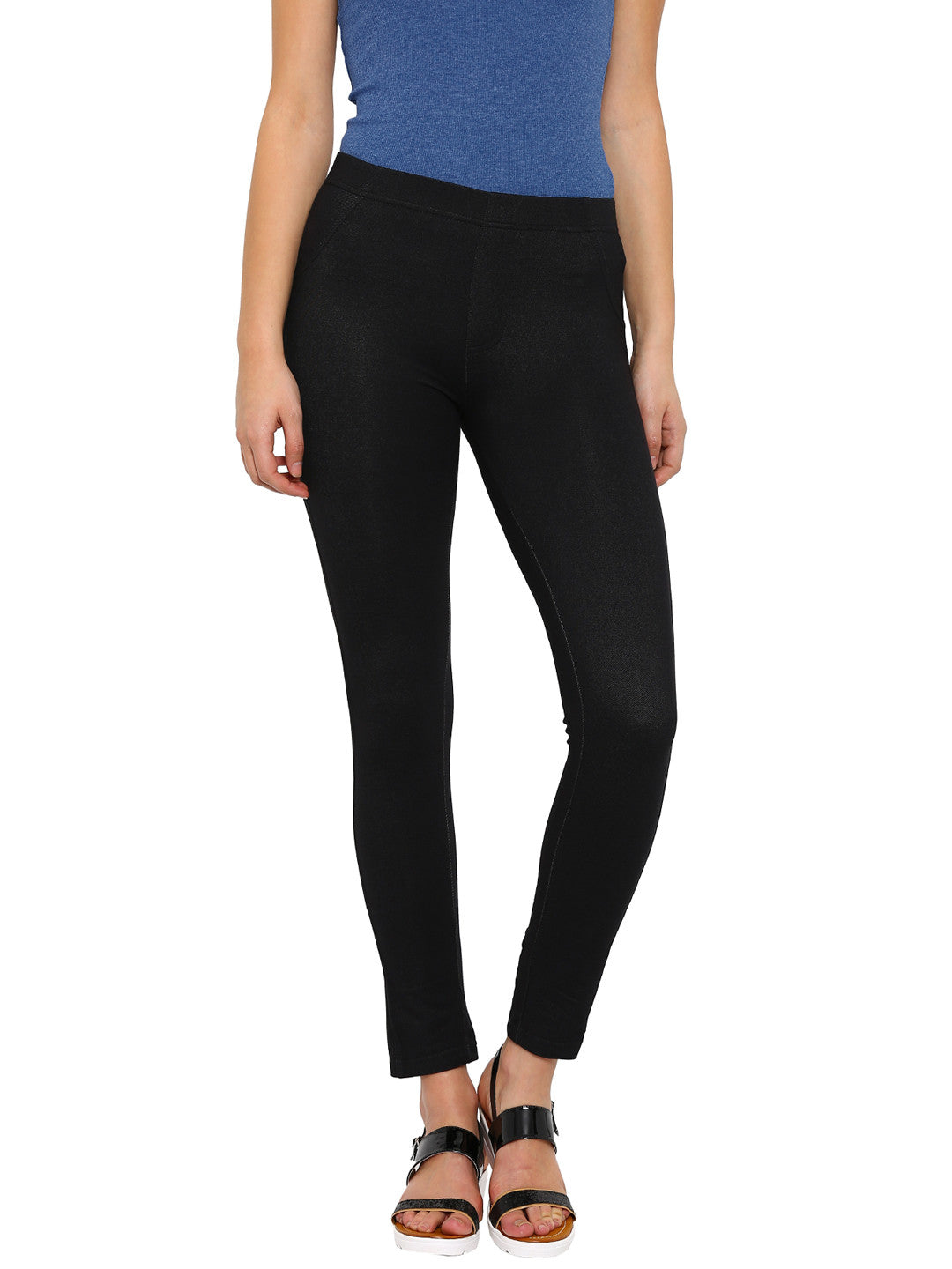 Buy G701 Women's denim-look skinny trousers, leggings, tube leggings, treggings  jeggings. - black - 14 Online at desertcartKUWAIT