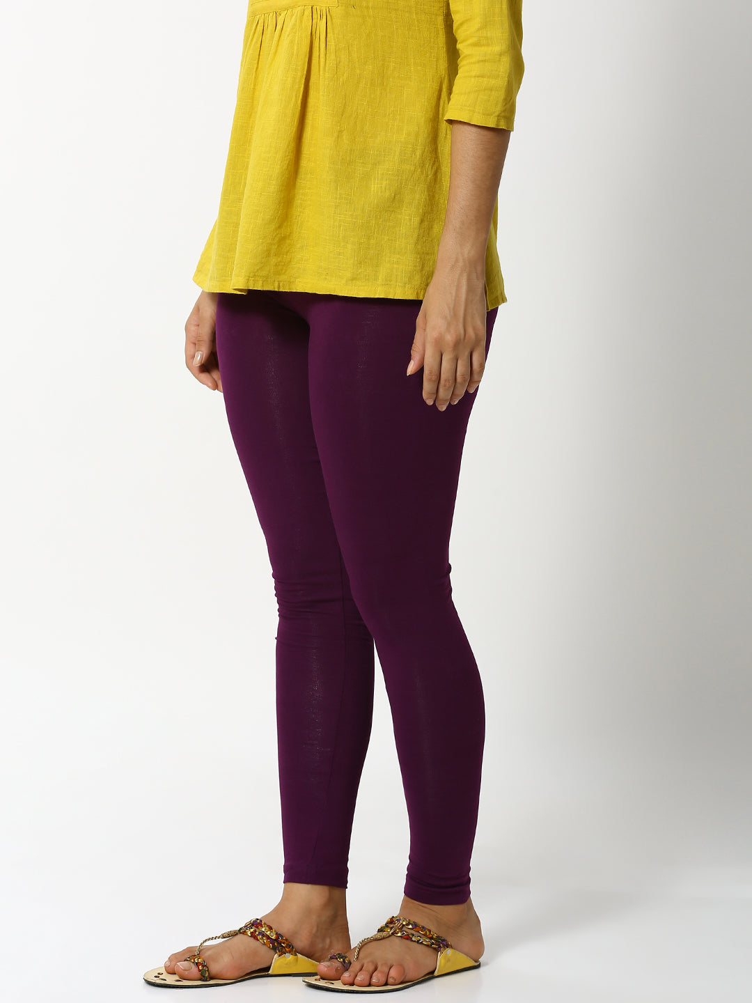 Buy ALCIS Purple Skinny Fit Leggings for Women Online @ Tata CLiQ