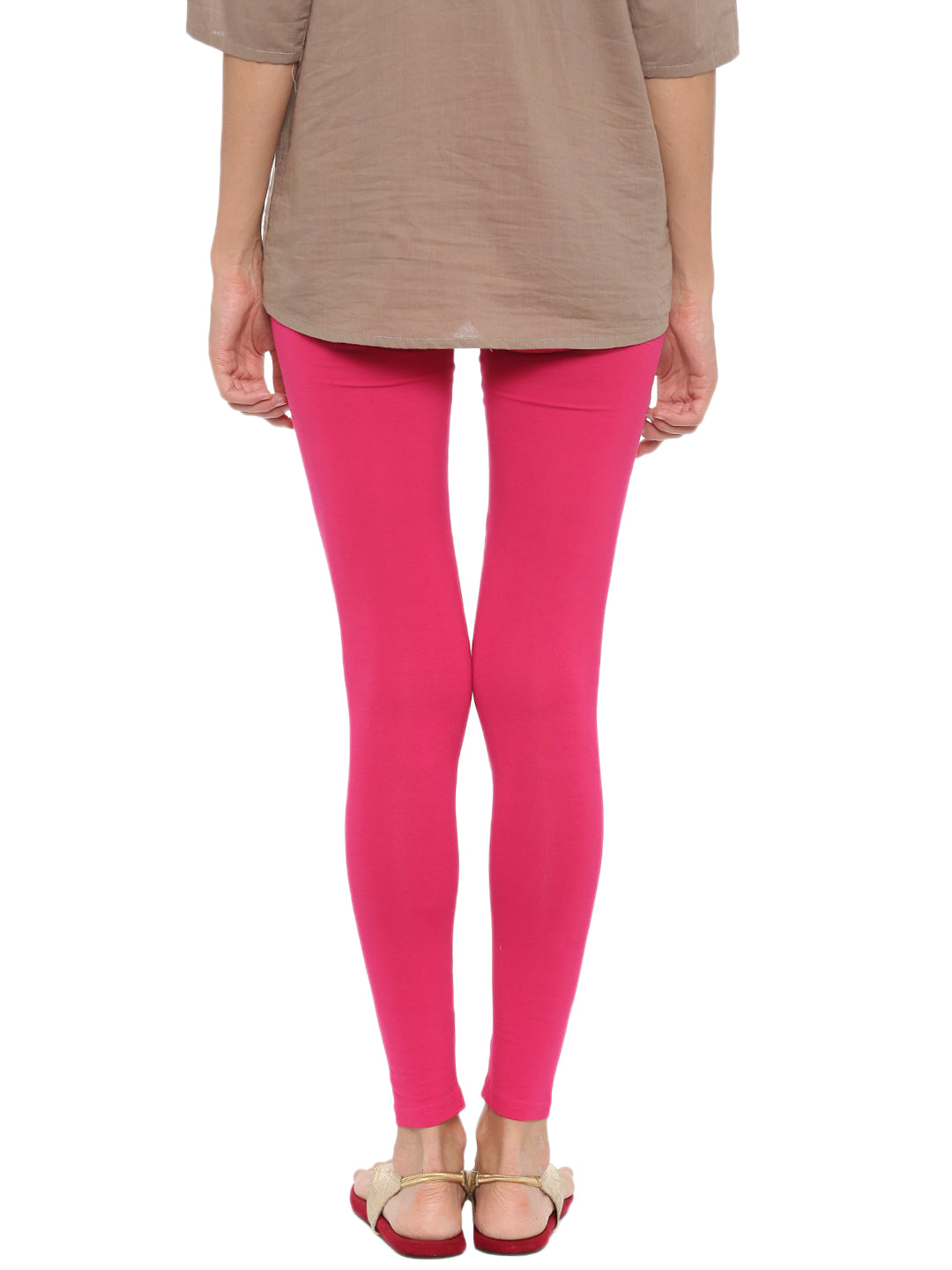 Pink & Black Churidar Legging Combo (Sku- LEGCO12955) - BITTERLIME