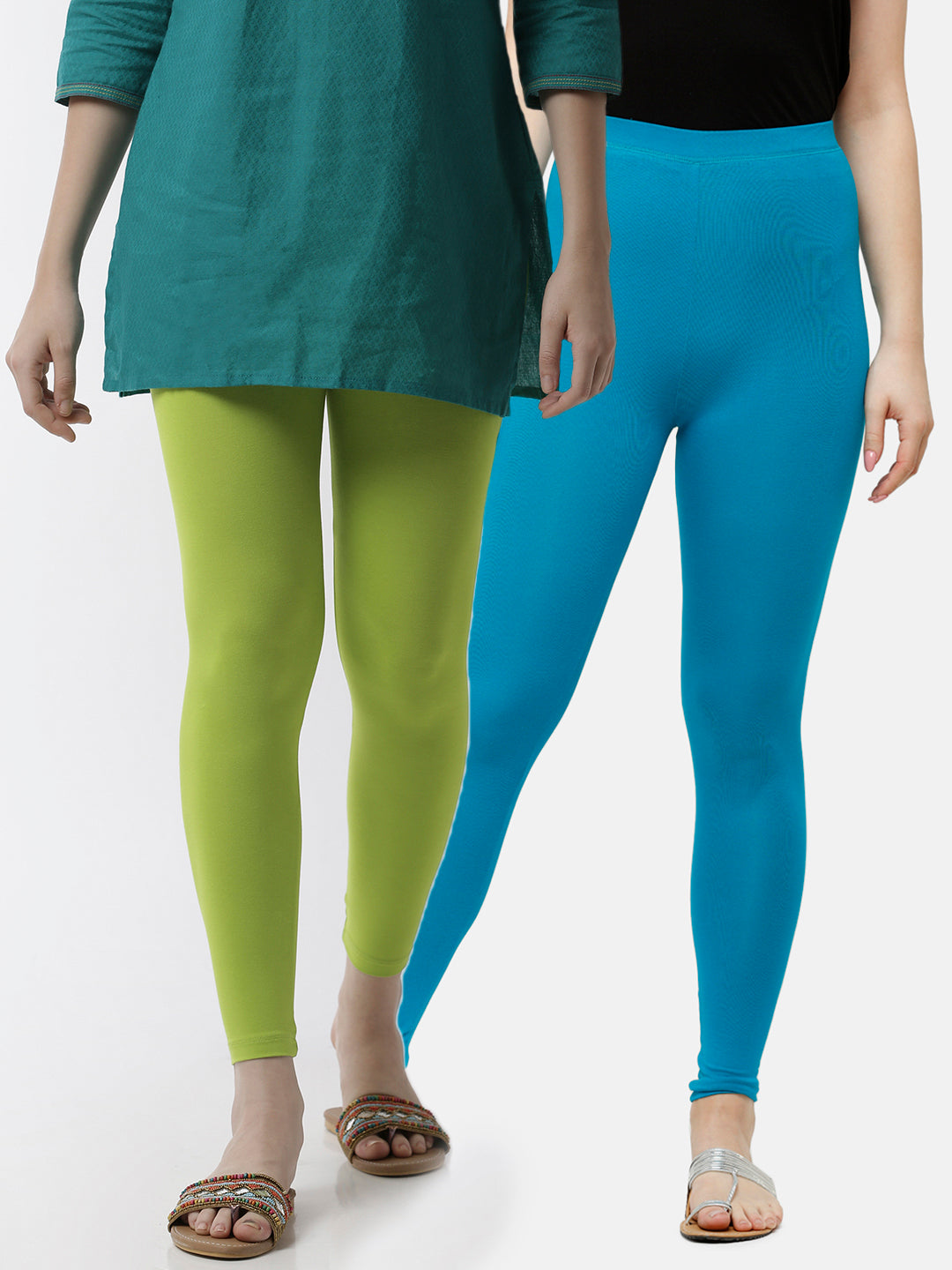 Buy online Pack Of 3 Solid Ankle Length Leggings from Capris & Leggings for  Women by Gracit for ₹799 at 75% off | 2024 Limeroad.com