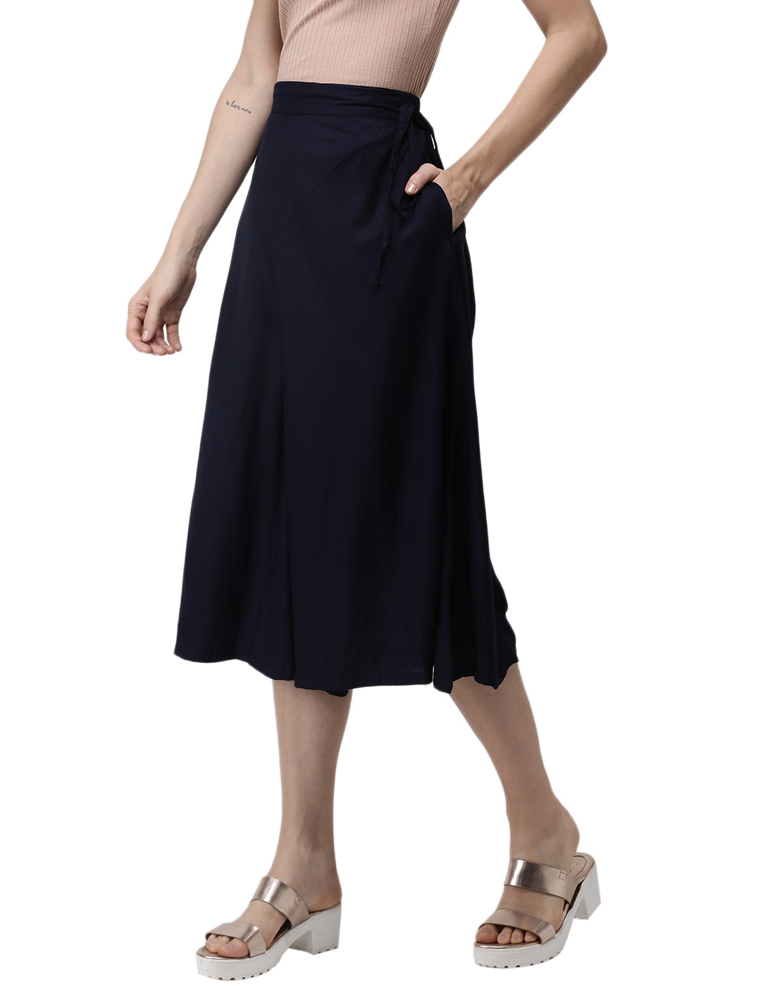 De Moza Women’s Culottes Navy Blue