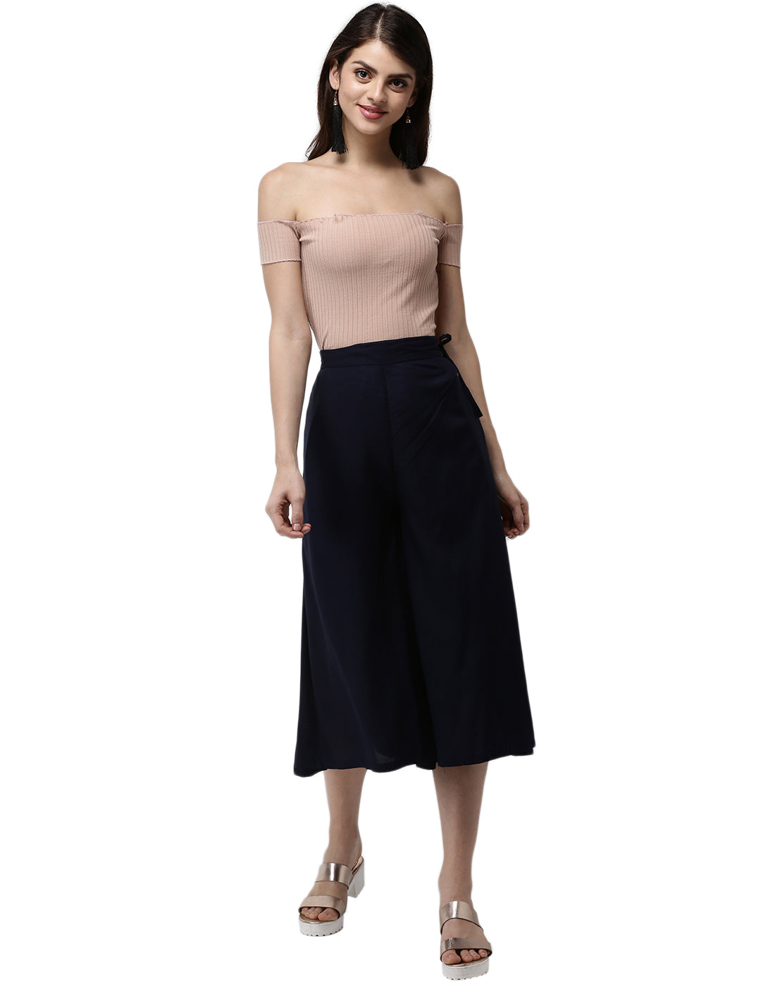 De Moza Women’s Culottes Navy Blue