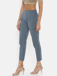 De Moza Women's Cigarette Pant Dark Grey