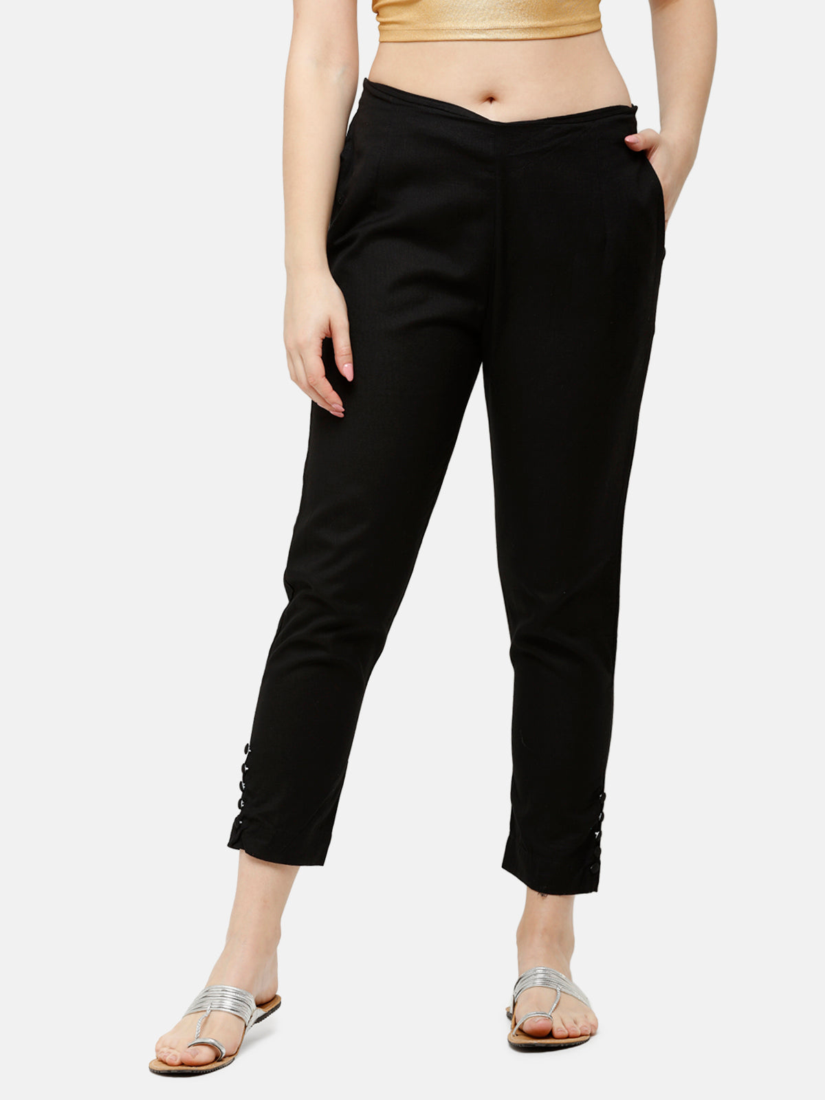 Buy online Red Cotton Blend Cigarette Pants Trousers from bottom wear for  Women by Sajke for 349 at 56 off  2023 Limeroadcom