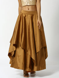 De Moza Ladies Gold Beige Skirt - De Moza (1858548138047)