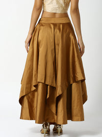 De Moza Ladies Gold Beige Skirt - De Moza (1858548138047)