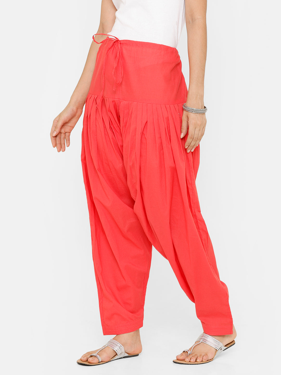 Buy Inna Baby Pink Printed Cotton Salwar Pants with Drawstring Online at  Jayporecom
