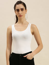 Pack of 3 De Moza Ladies Razor Back Top Offwhite